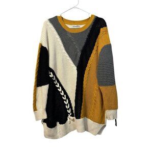 Dex Sweater Women Size 1X Boho Hippie Peasant Cottagecore Distressed City Modern